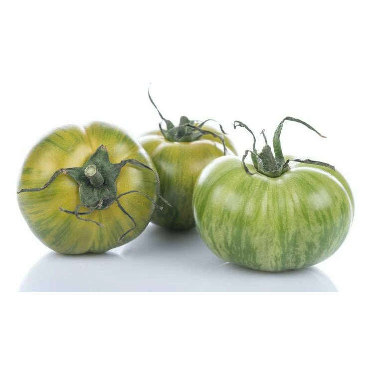Grüne Zebra Tomaten mit grün-gelber Streifenzeichnung