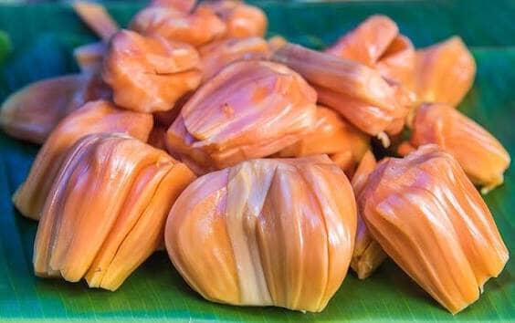 Geschälte rote Jackfrucht – fruchtig-süße Jackfruit Exoten Obstwelt