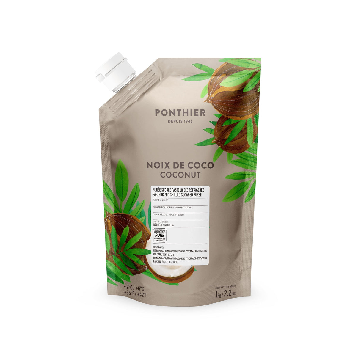 Kokosnuss-Püree – Cremiges Püree für exotische Gerichte und Desserts Fruchtpüree Obstwelt