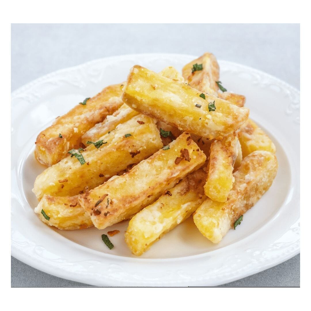Maniok-Pommes mit Mojo-Sauce - Obstwelt