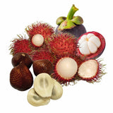 Asien-Trio – kleine Probierbox mit Mangostan, Rambutan & Salak - Obstwelt