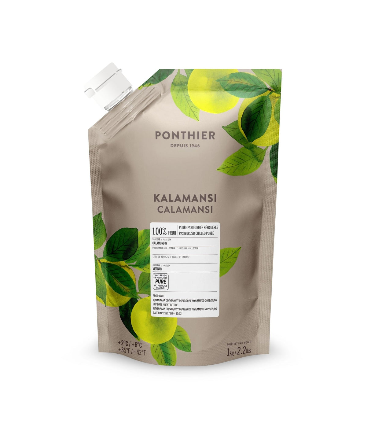 Calamansi Püree von PONTHIER – Exotisch-säuerlich für Bar & Dessert Fruchtpüree Obstwelt 