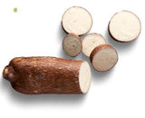 Frische Maniokwurzel für Pommes, Püree, Suppen und Currys