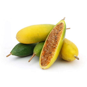 Curuba Bananenpassionsfrucht mit gelber länglicher Schal