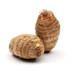 Eddos kleine Taro-Knollen mit brauner Schale