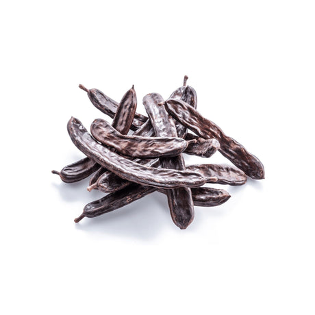 Johannisbrot Carob Schoten mit brauner ledriger Oberfläche
