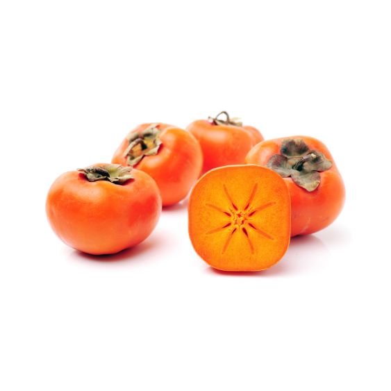 Kaki-Frucht mit orangefarbener Schale und süßem Fruchtfleisch