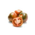 Kumato Tomaten mit dunkelbraun-grüner Schale und saftigem Fruchtfleisch