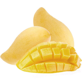 Nam Dok Mai Mango mit goldgelber Schale und süßem Fruchtfleisch