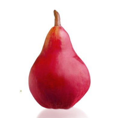 Ganze PiqaBoo Birne mit kräftig roter Schale